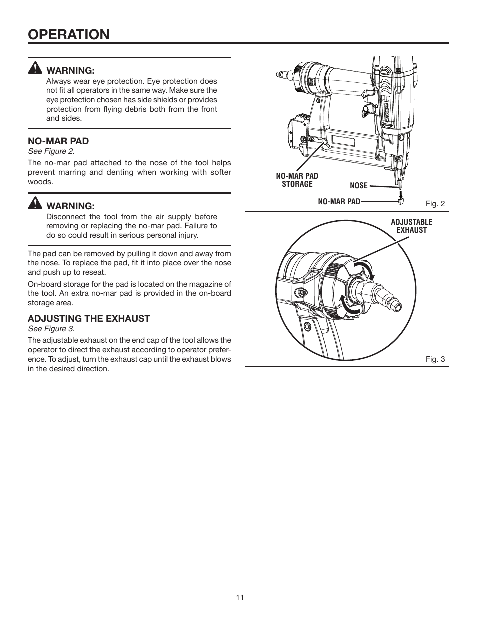 Operation | RIDGID FINISH STAPLER R150FSA User Manual | Page 11 / 20