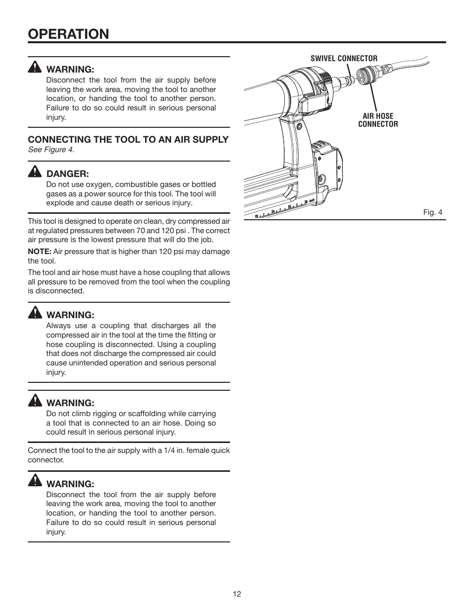 Operation | RIDGID FINISH STAPLER R150FSA User Manual | Page 12 / 20