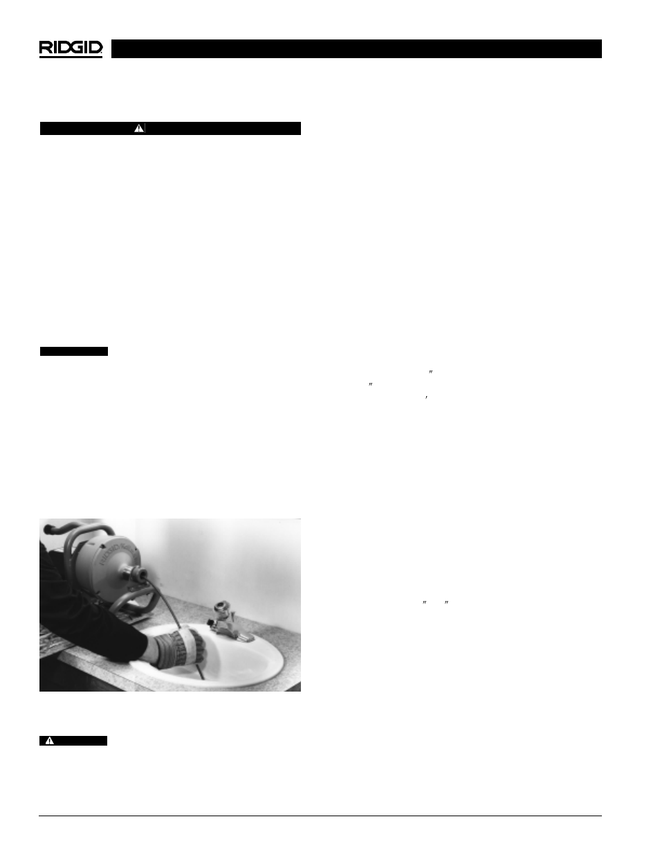 Operating instructions | RIDGID Drain Cleaner K-40 User Manual | Page 12 / 51
