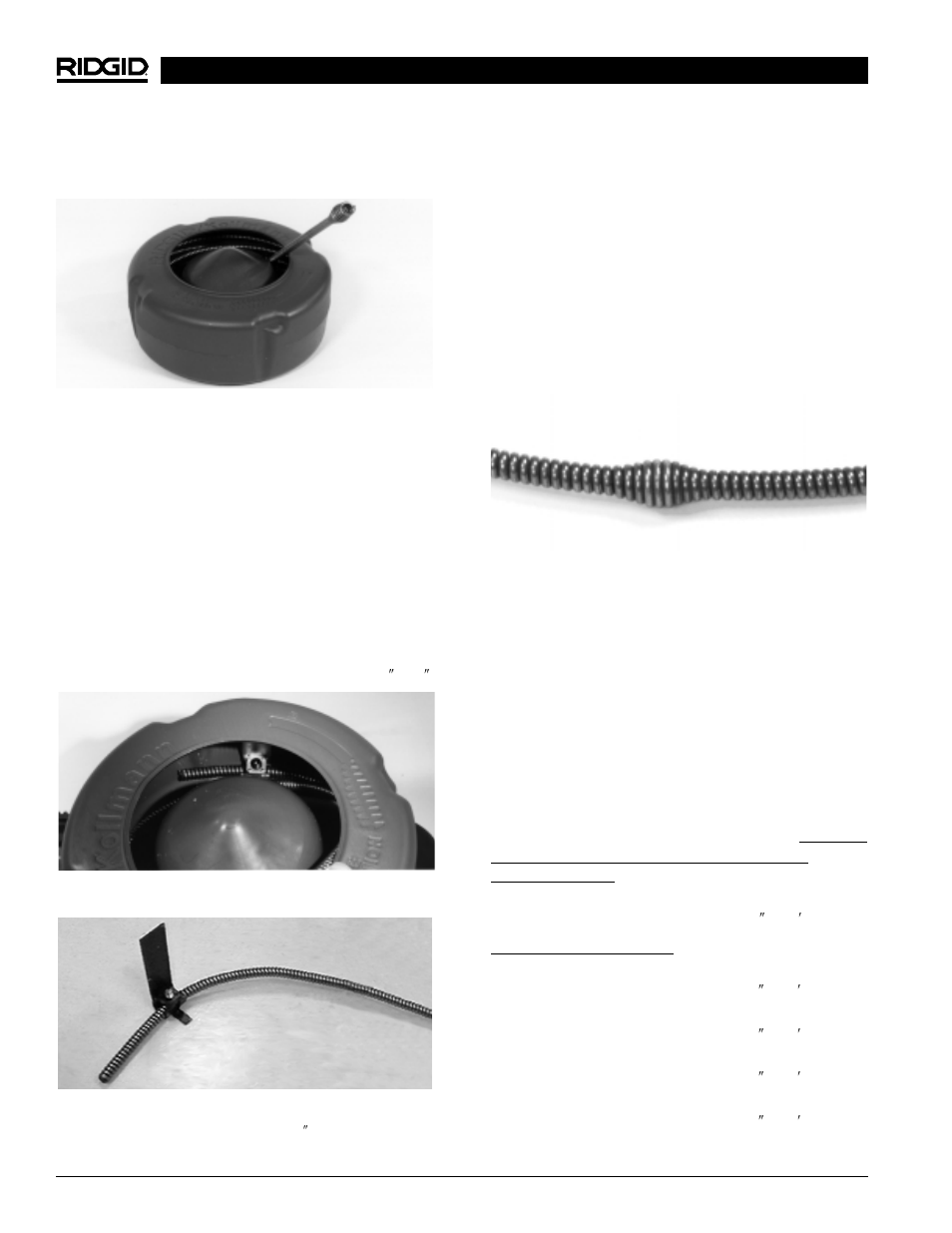 Accessoires, Bras de levier, Indicateur de fin de course du câble | RIDGID Drain Cleaner K-40 User Manual | Page 30 / 51