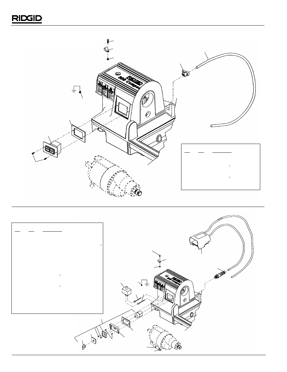 Lever type switch, Electrical components push button type switch, Pipe and bolt threading machine | Ridge tool company/elyria, ohio, u.s.a | RIDGID 1233 User Manual | Page 4 / 8