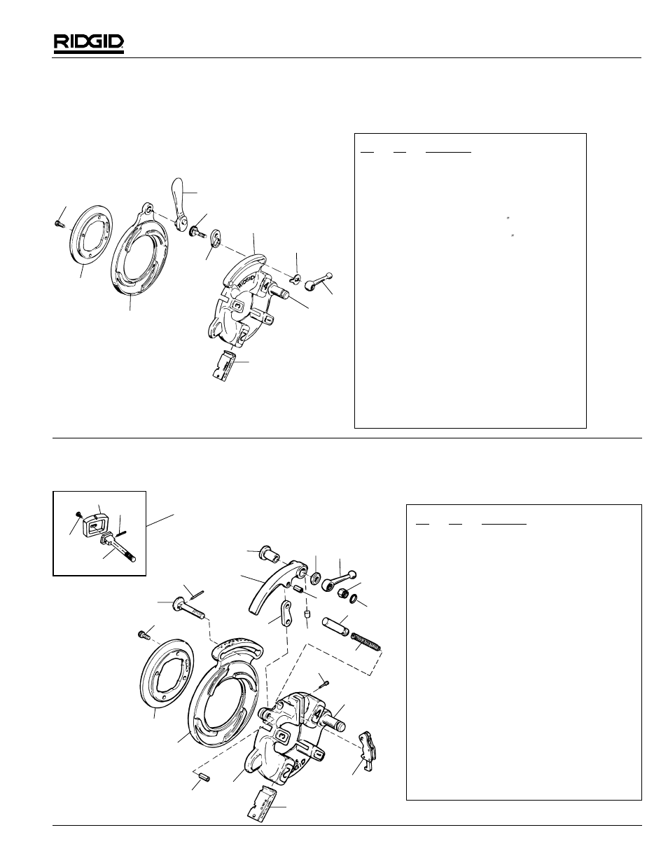 Quick-opening through-head-oiling die heads, Self-opening through-head-oiling die heads, Pipe and bolt threading machine | RIDGID 1233 User Manual | Page 7 / 8