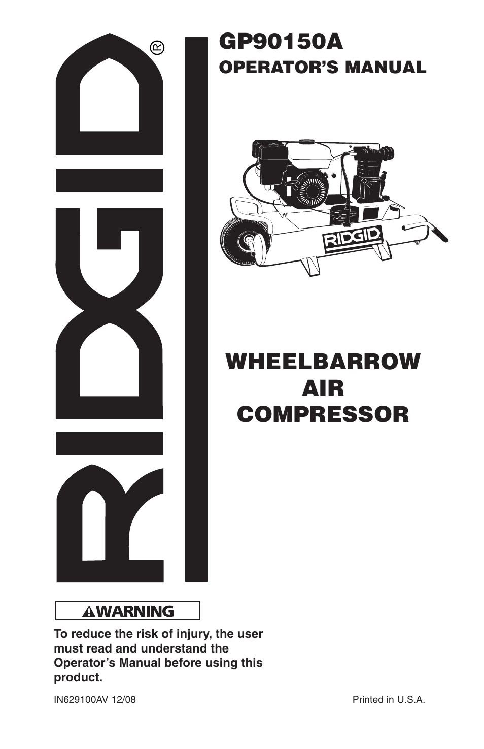 RIDGID GP90150A User Manual | 72 pages