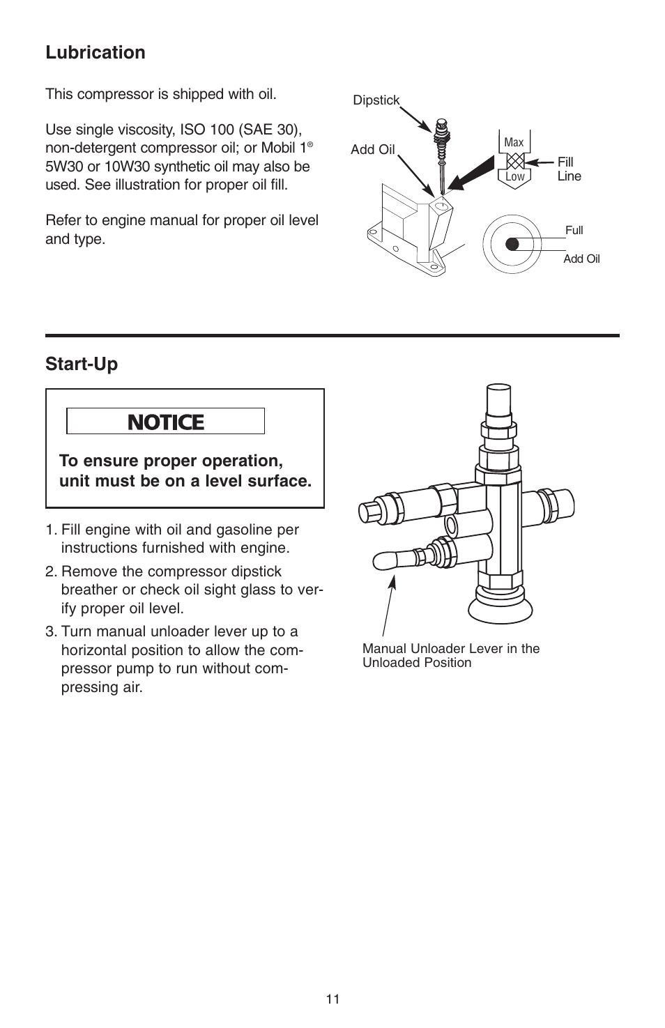 Lubrication, Start-up | RIDGID GP90150A User Manual | Page 11 / 72