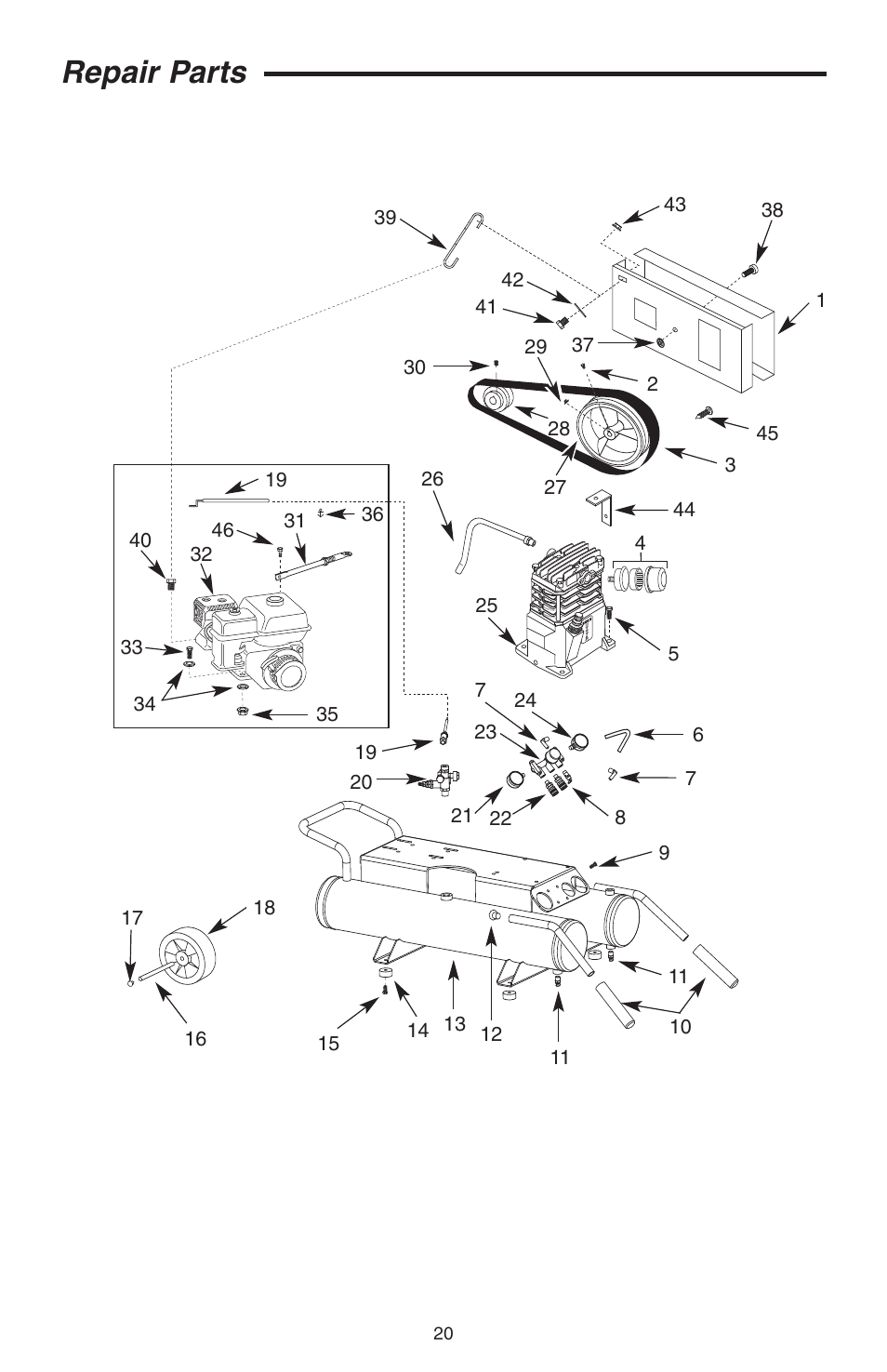 Repair parts | RIDGID GP90150A User Manual | Page 20 / 72