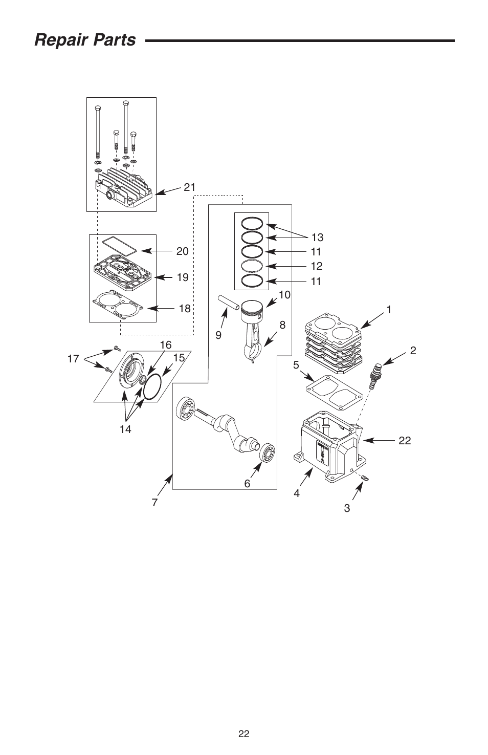 Repair parts | RIDGID GP90150A User Manual | Page 22 / 72
