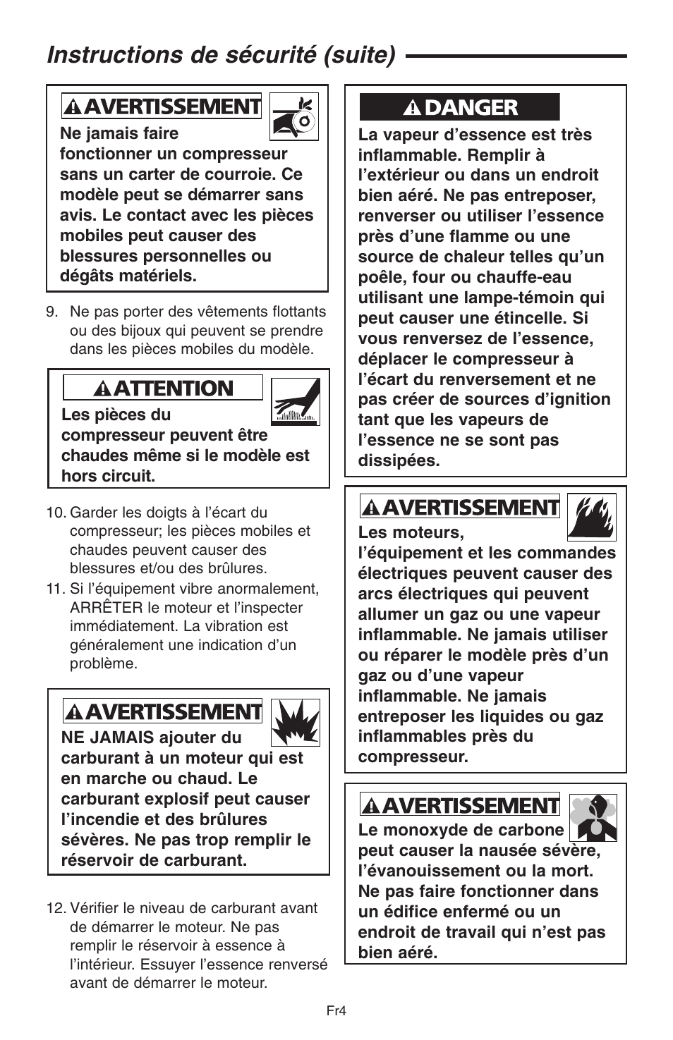 Instructions de sécurité (suite) | RIDGID GP90150A User Manual | Page 52 / 72