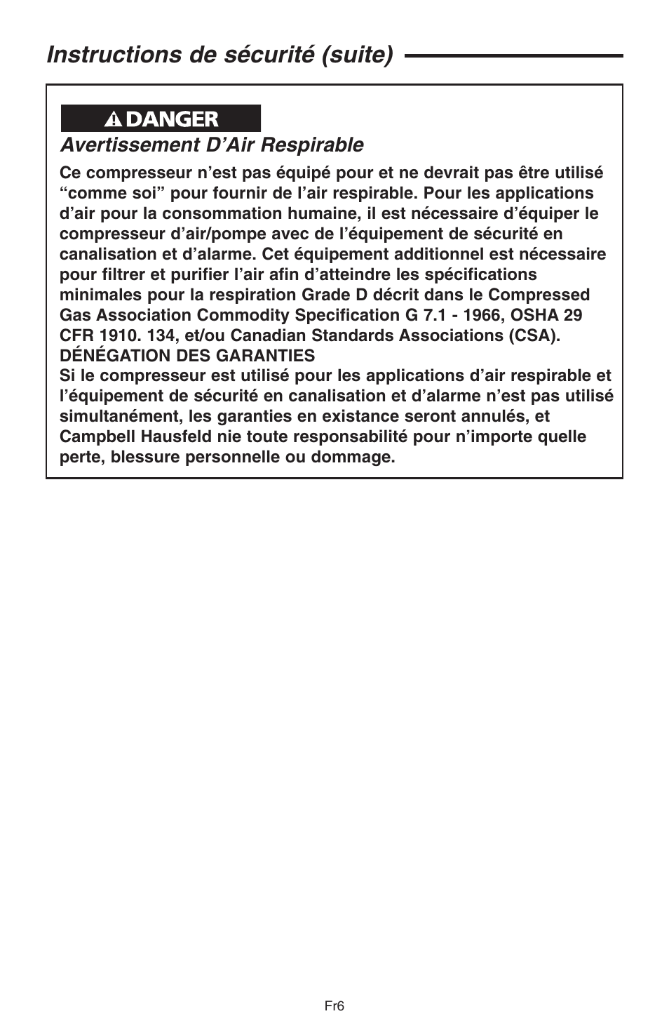 Instructions de sécurité (suite) | RIDGID GP90150A User Manual | Page 54 / 72