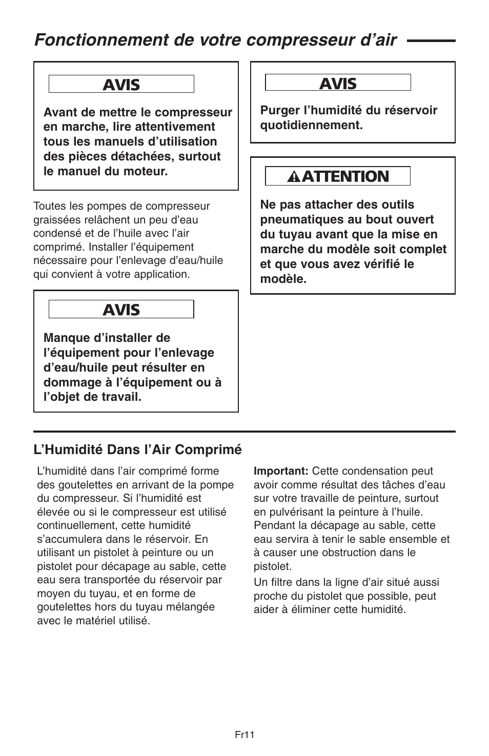 Fonctionnement de votre compresseur d’air | RIDGID GP90150A User Manual | Page 59 / 72