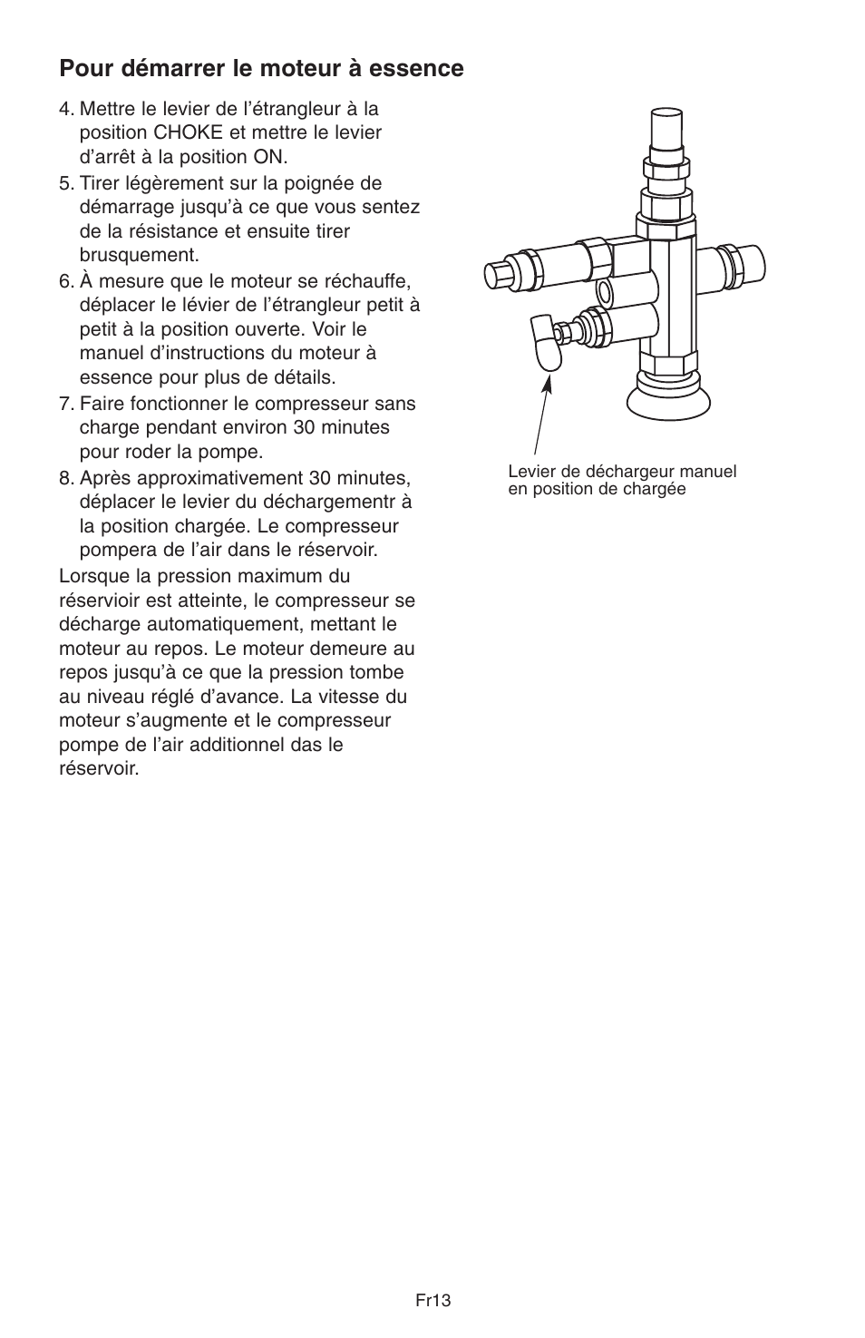 Pour démarrer le moteur à essence | RIDGID GP90150A User Manual | Page 61 / 72