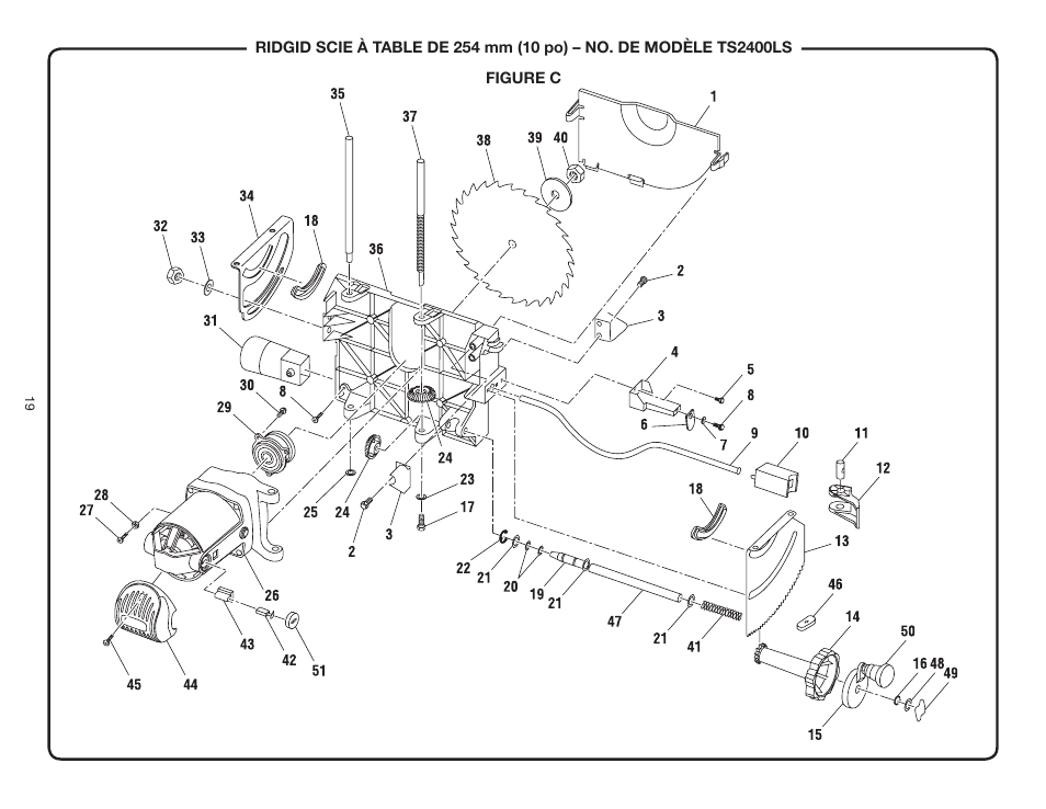 RIDGID TS2400LS User Manual | Page 19 / 39