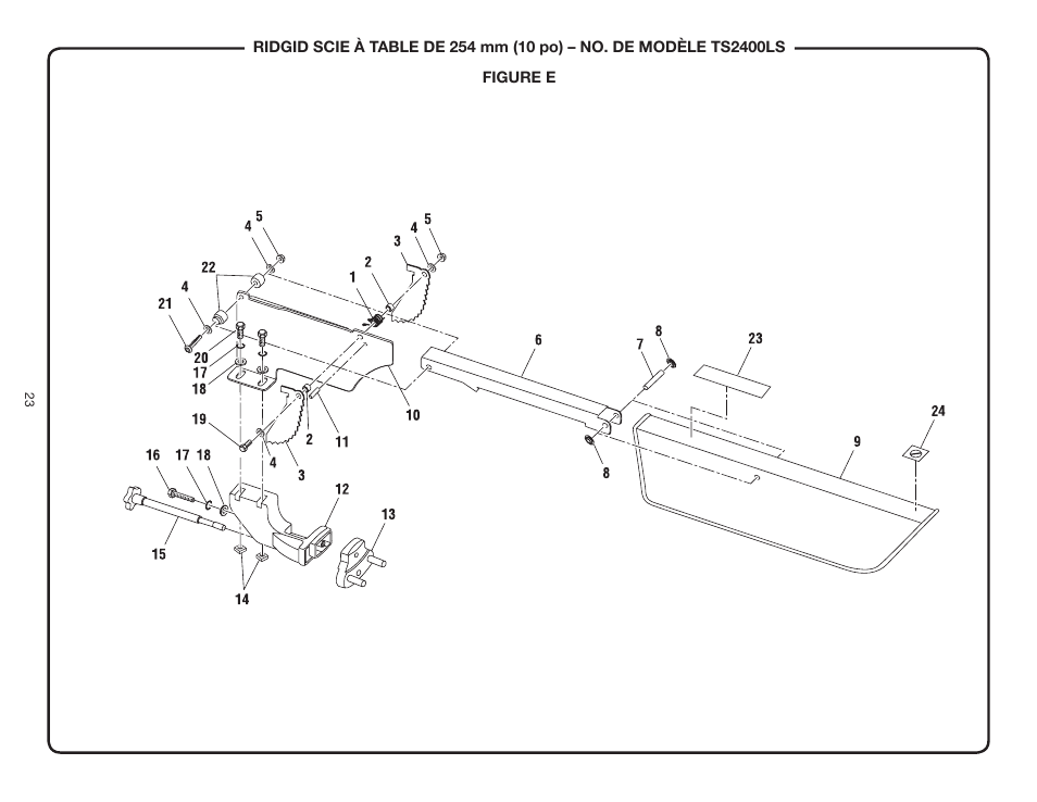 RIDGID TS2400LS User Manual | Page 23 / 39