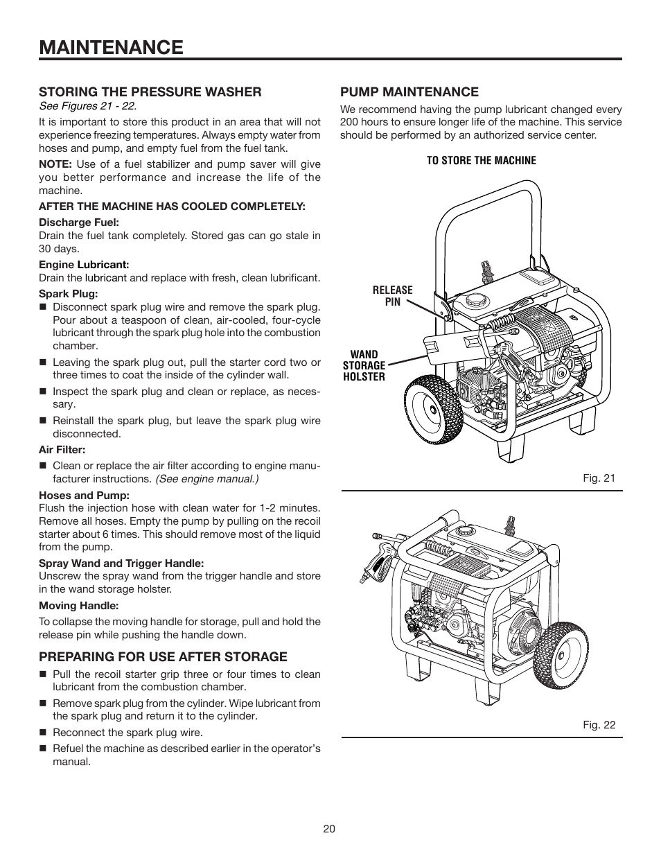 Maintenance | RIDGID RD80770 User Manual | Page 20 / 26