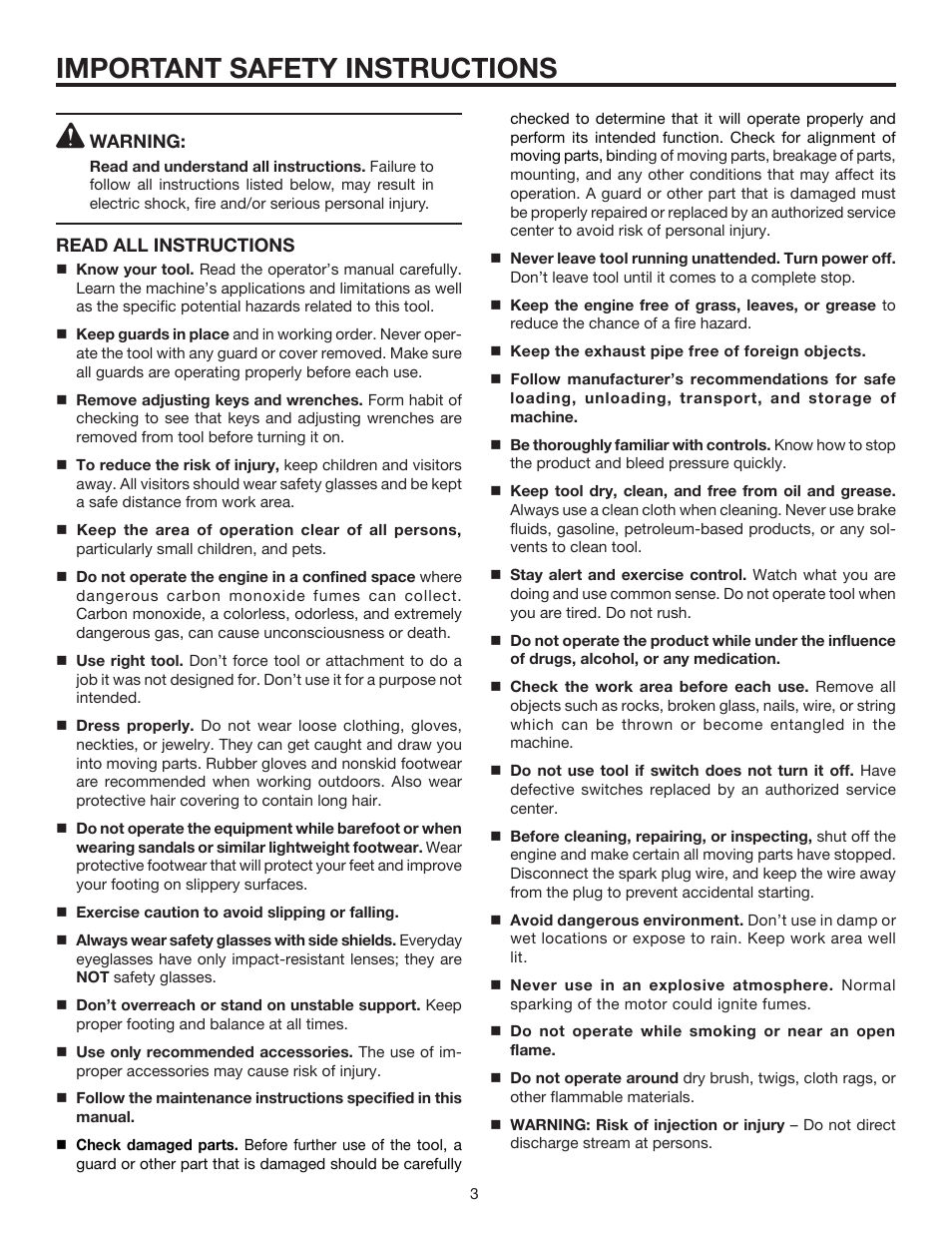 Important safety instructions | RIDGID RD80770 User Manual | Page 3 / 26