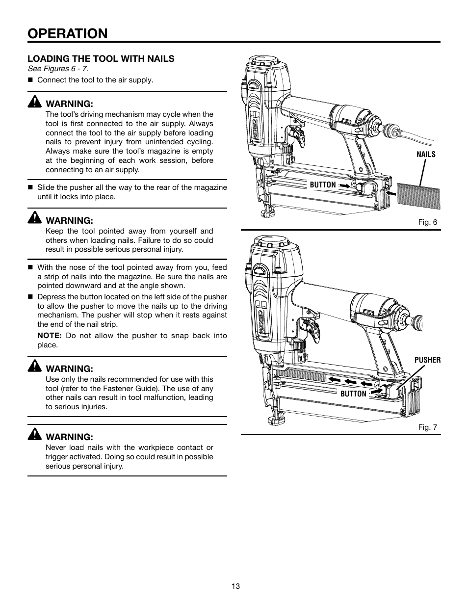 Operation | RIDGID R250SFA User Manual | Page 13 / 20