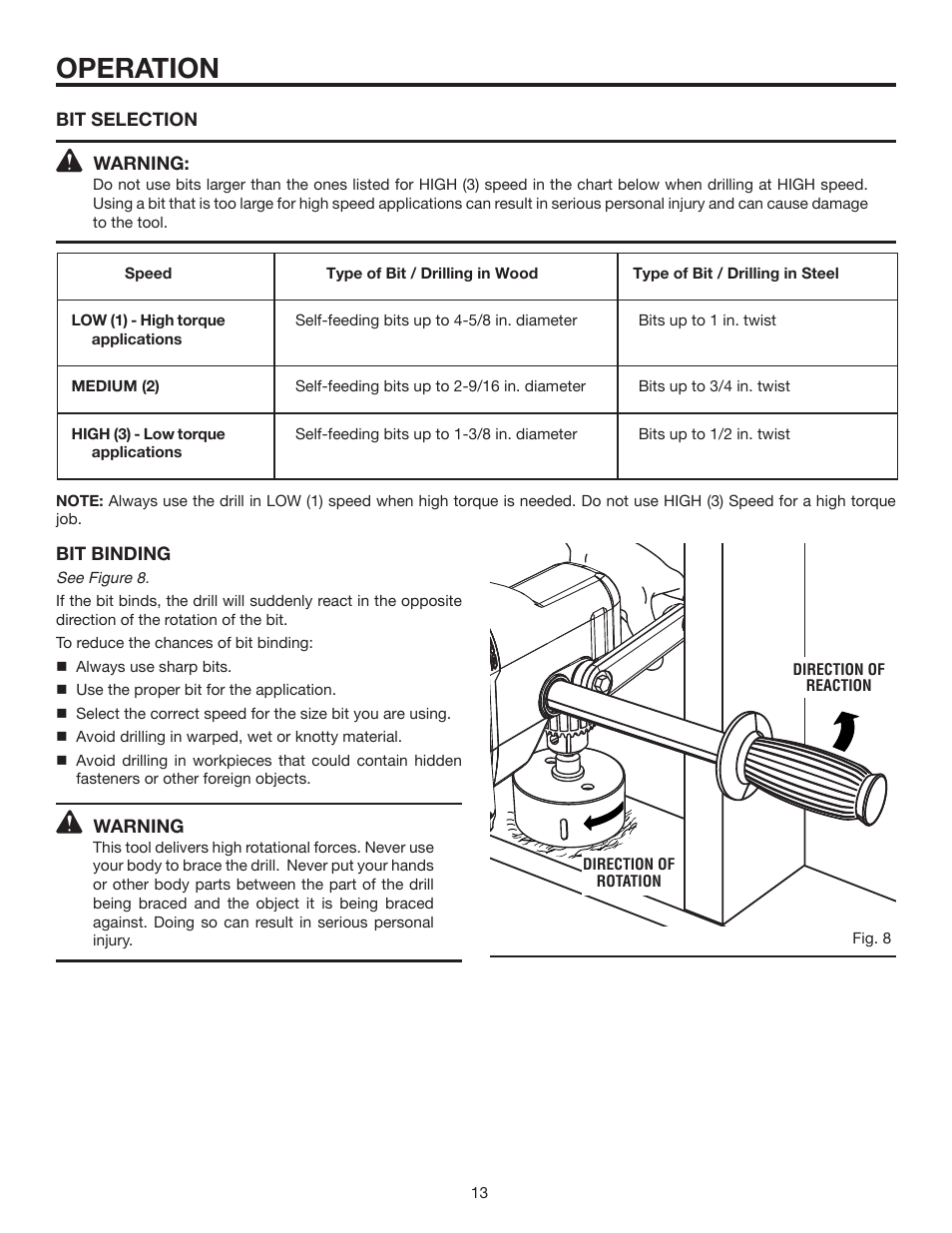 Operation | RIDGID R7130 User Manual | Page 13 / 18