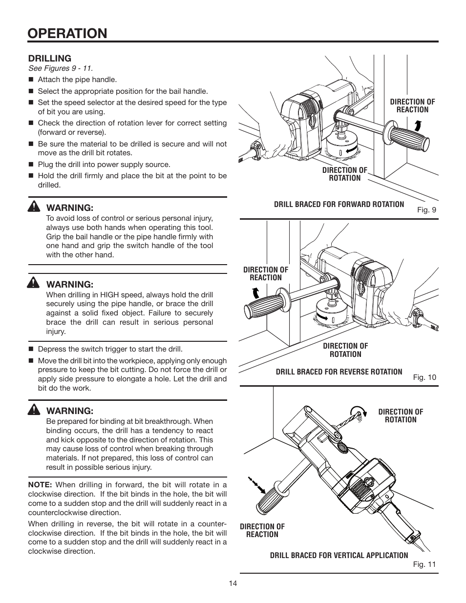 Operation | RIDGID R7130 User Manual | Page 14 / 18