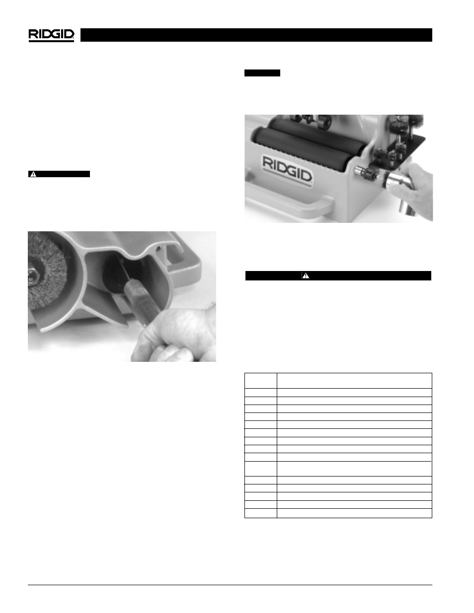 Accesorios, Escariado del diámetro interior del tubo, Limpieza del interior de un fitting | RIDGID 122XL User Manual | Page 34 / 39