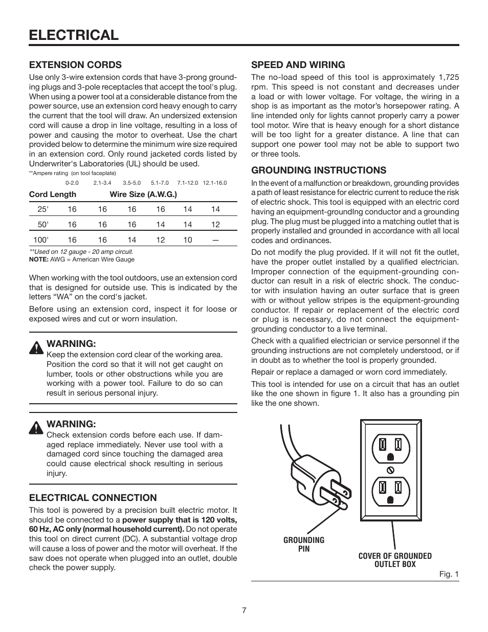 Electrical | RIDGID EB44241 User Manual | Page 7 / 26