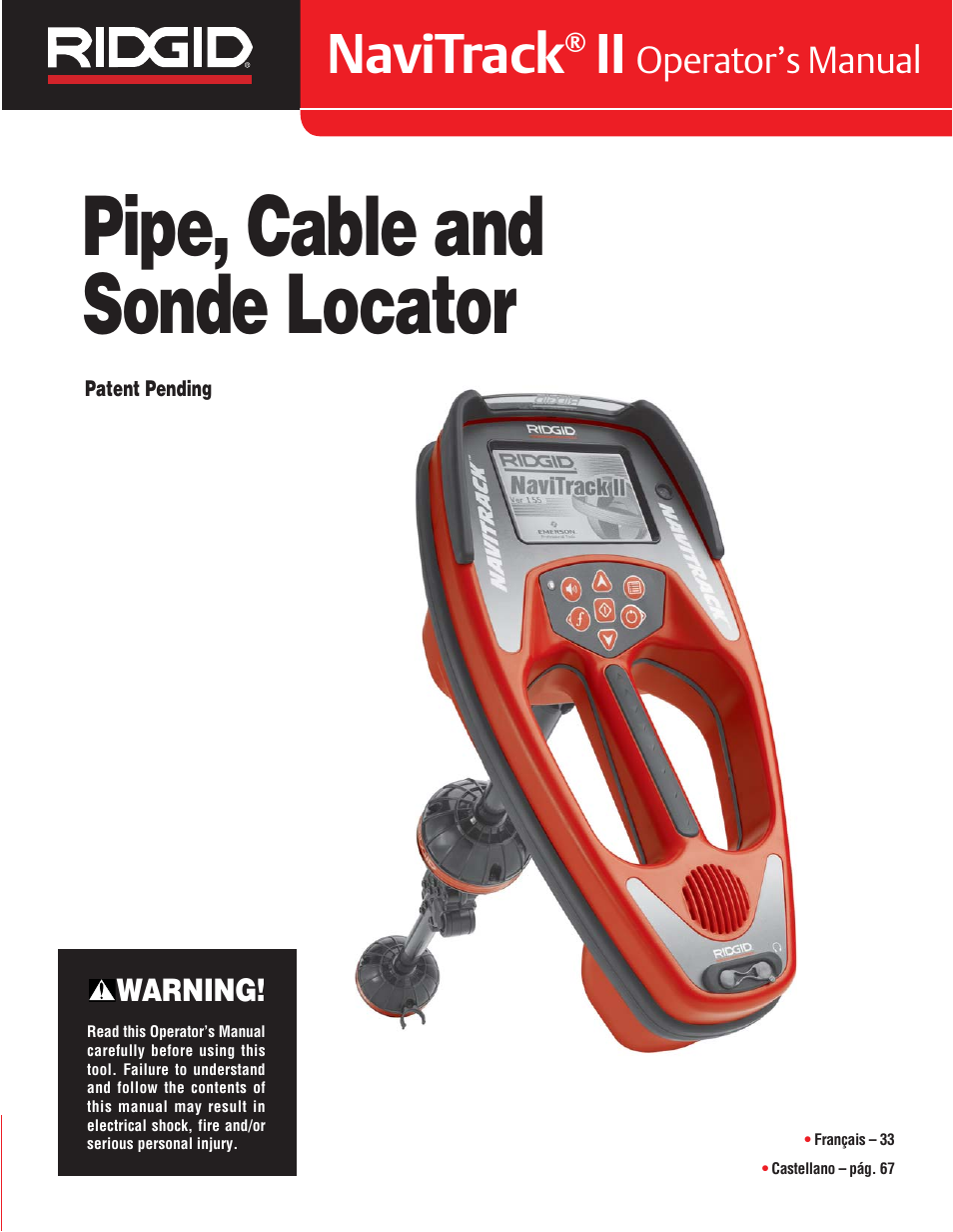 RIDGID Metal Detector User Manual | 103 pages