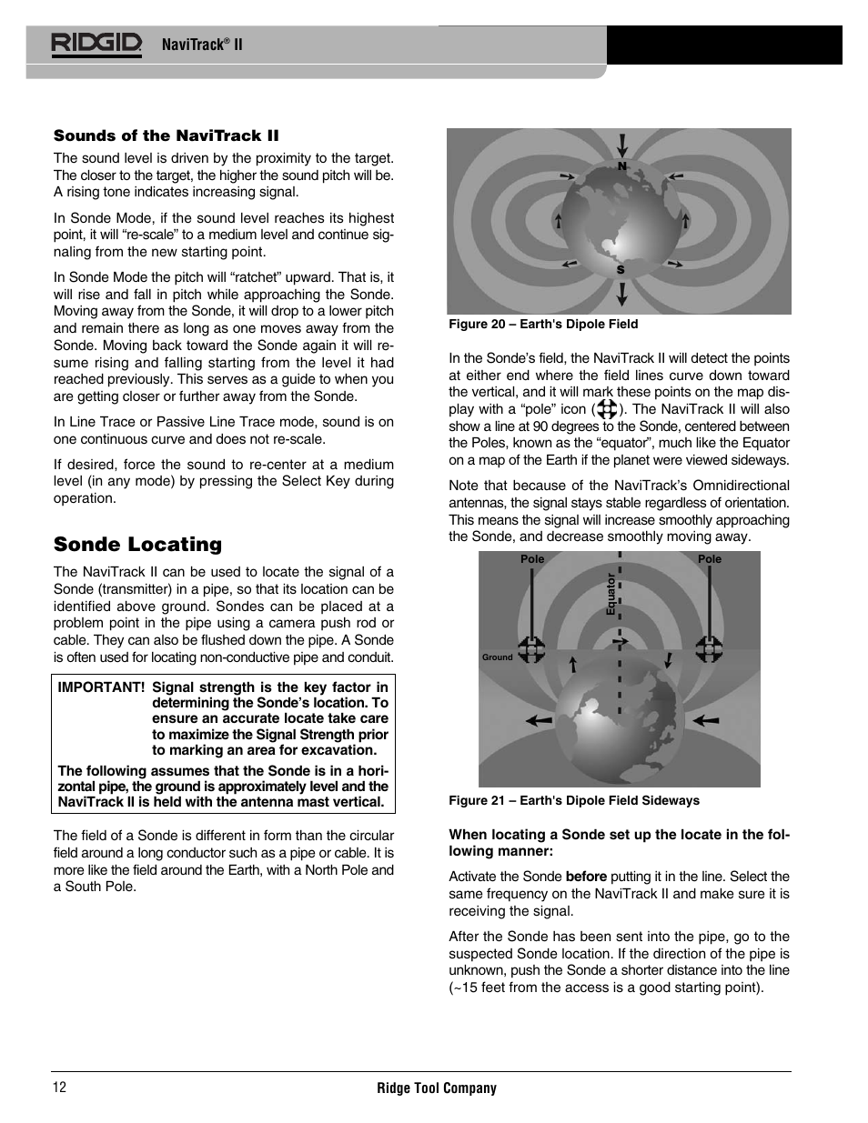 Sonde locating | RIDGID Metal Detector User Manual | Page 14 / 103