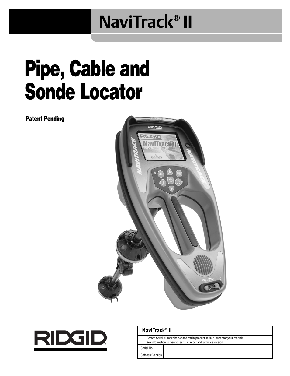Pipe, cable and sonde locator, Navitrack | RIDGID Metal Detector User Manual | Page 3 / 103