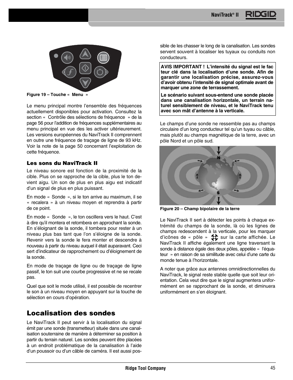 Localisation des sondes | RIDGID Metal Detector User Manual | Page 47 / 103