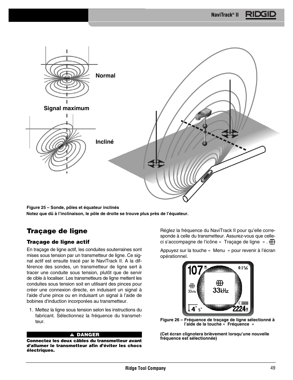 Traçage de ligne | RIDGID Metal Detector User Manual | Page 51 / 103