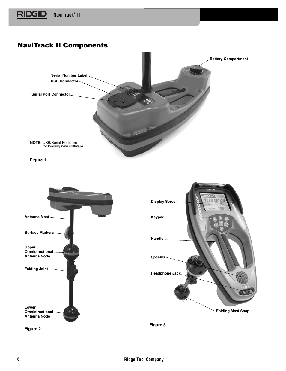 Navitrack ii components, Navitrack | RIDGID Metal Detector User Manual | Page 8 / 103