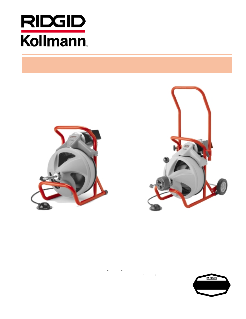 RIDGID K-380 User Manual | 2 pages