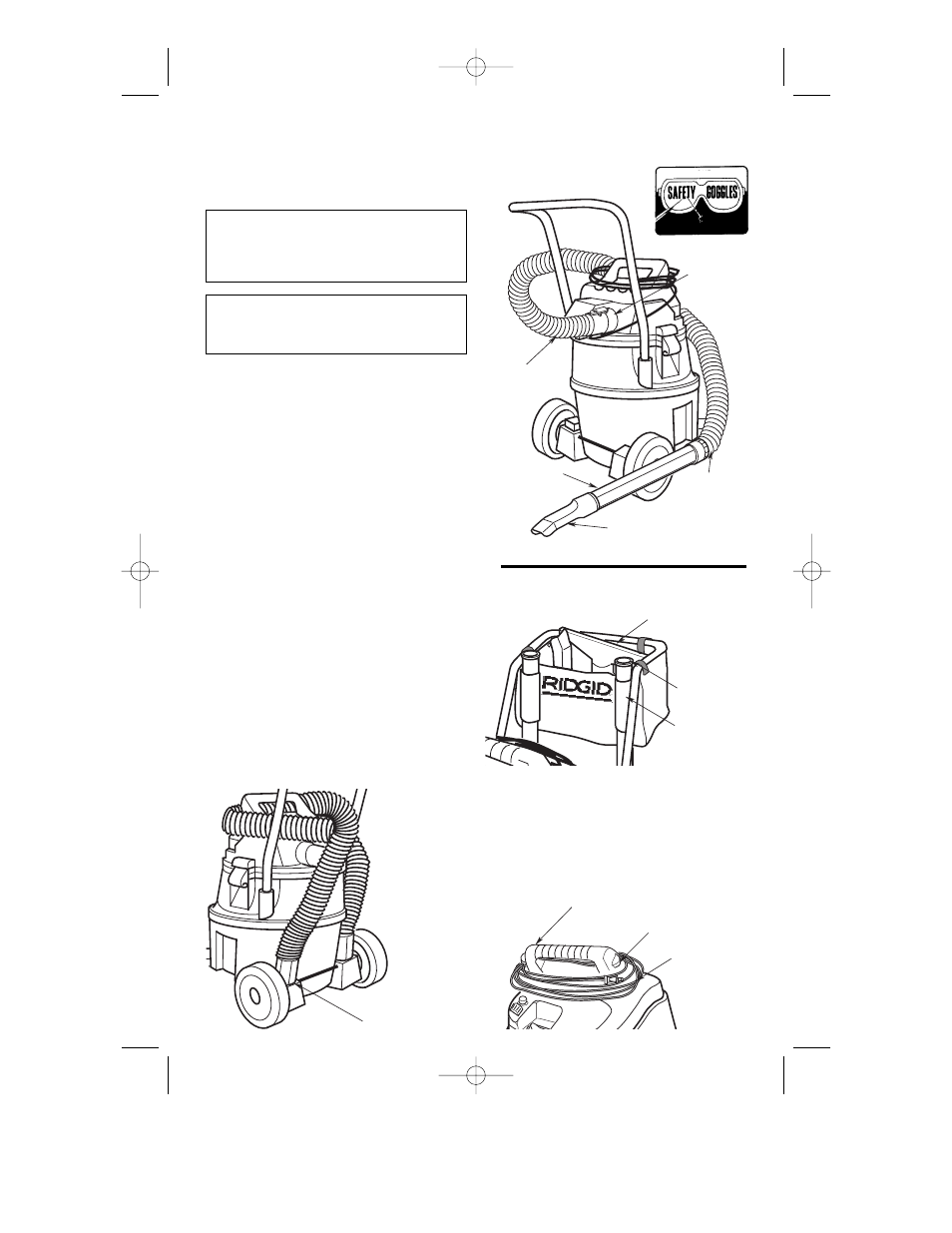 Accessory and storage, Blowing feature, Cord wrap | RIDGID WD1850 User Manual | Page 12 / 40
