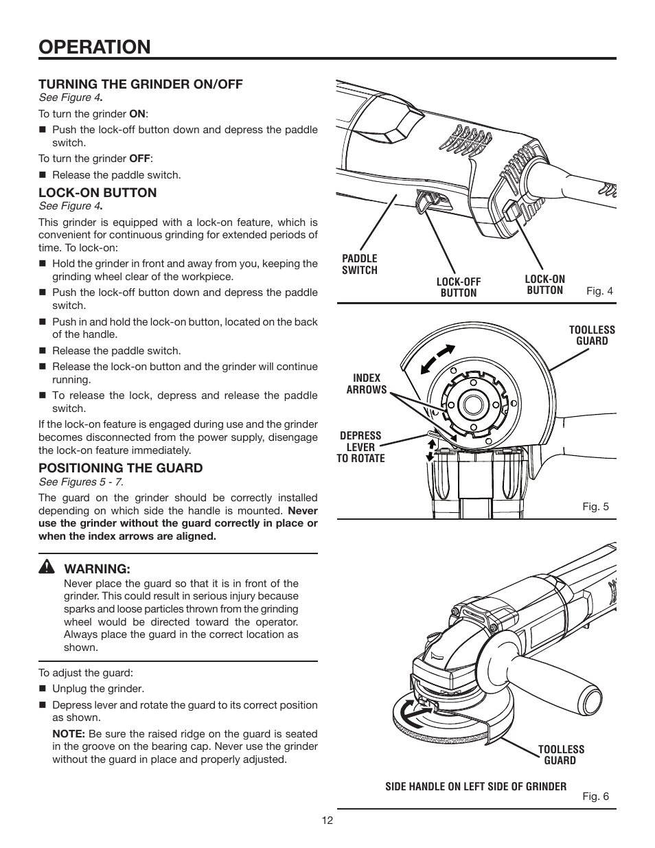 Operation | RIDGID R1001 User Manual | Page 12 / 16