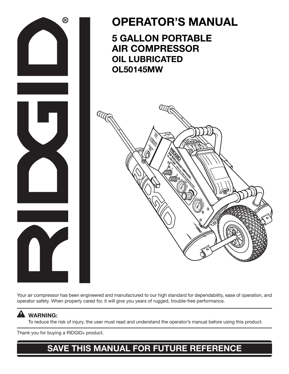 RIDGID OL50145MW User Manual | 20 pages