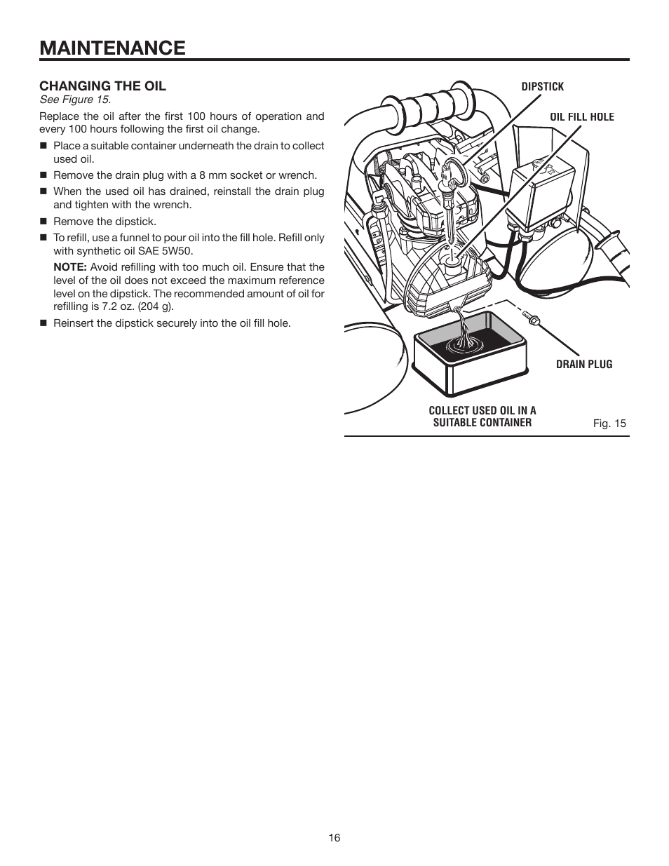 Maintenance | RIDGID OL50145MW User Manual | Page 16 / 20