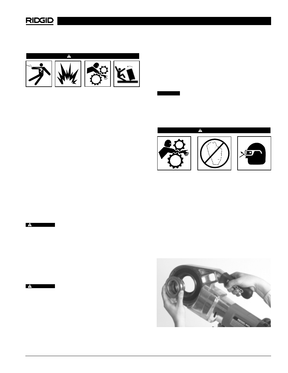 Tool and work area set-up | RIDGID 690 User Manual | Page 7 / 37