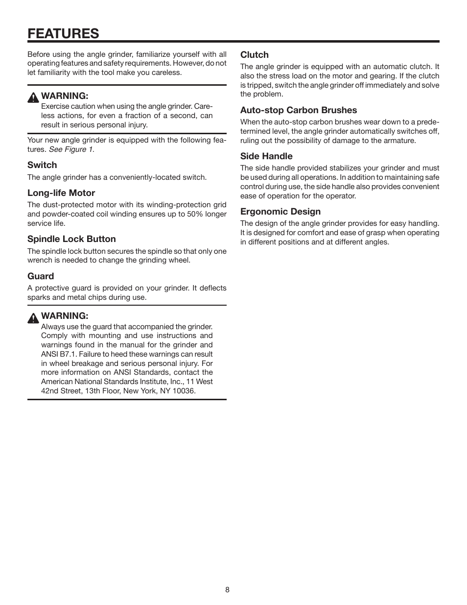 Features | RIDGID R1000 User Manual | Page 8 / 20