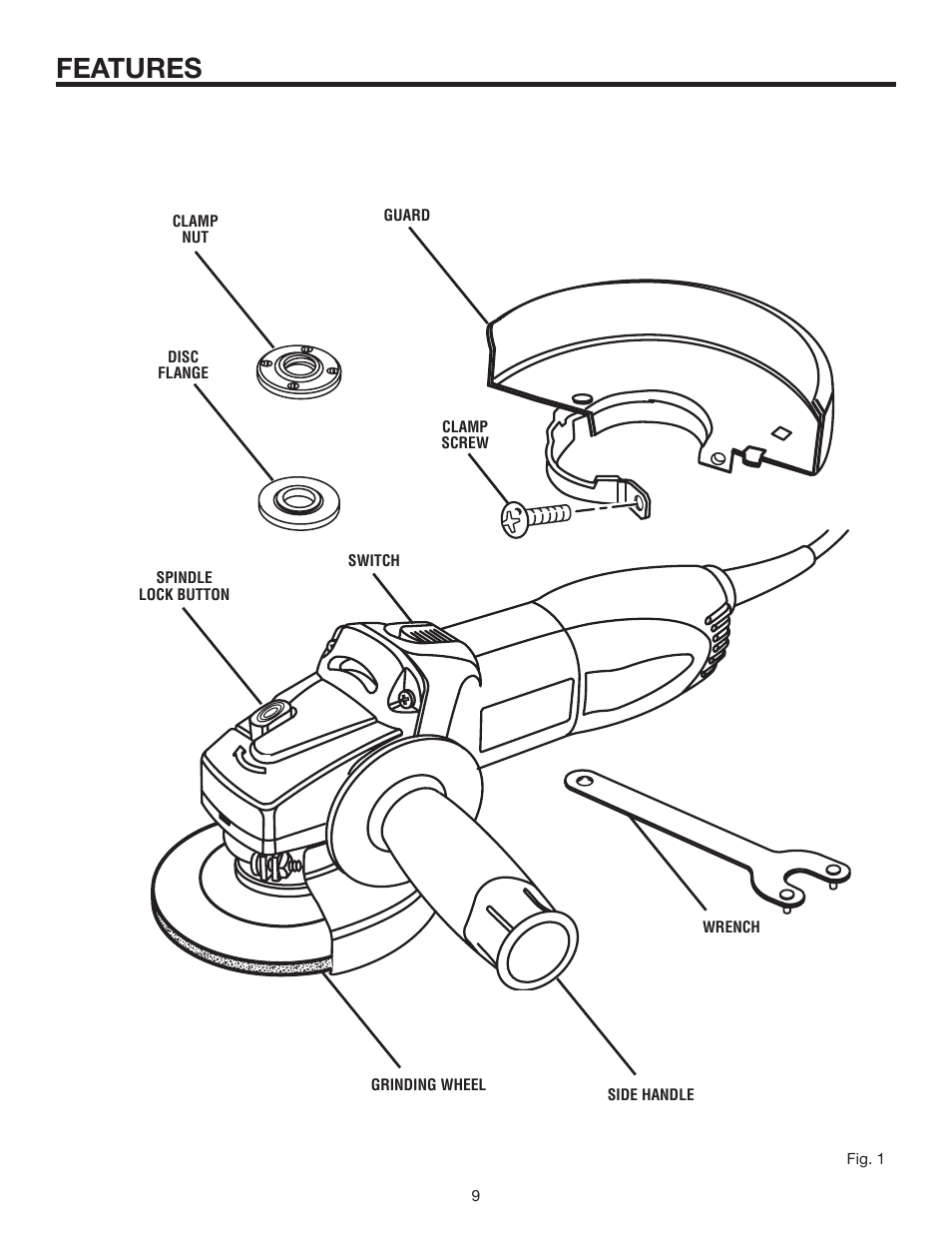 Features | RIDGID R1000 User Manual | Page 9 / 20