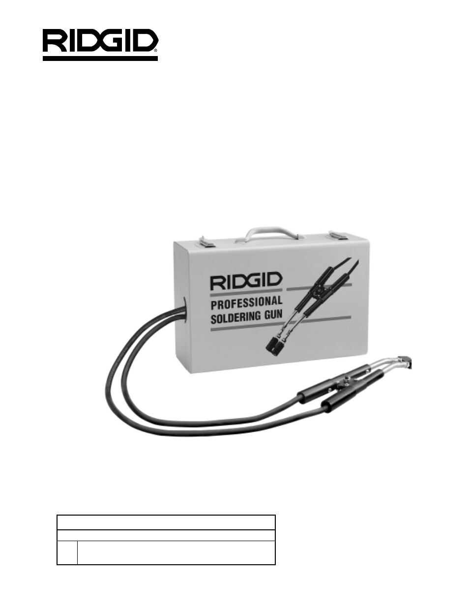 Model rt-175 electric soldering gun | RIDGID RT-175 User Manual | Page 3 / 31