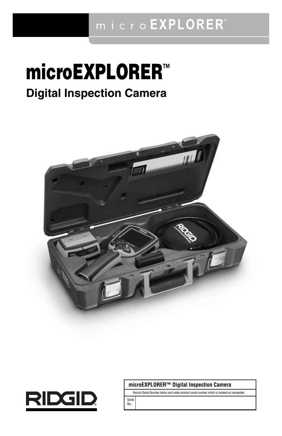 Microexplorer, Digital inspection camera | RIDGID Digital Inspection Camera microEXPLORER User Manual | Page 3 / 71