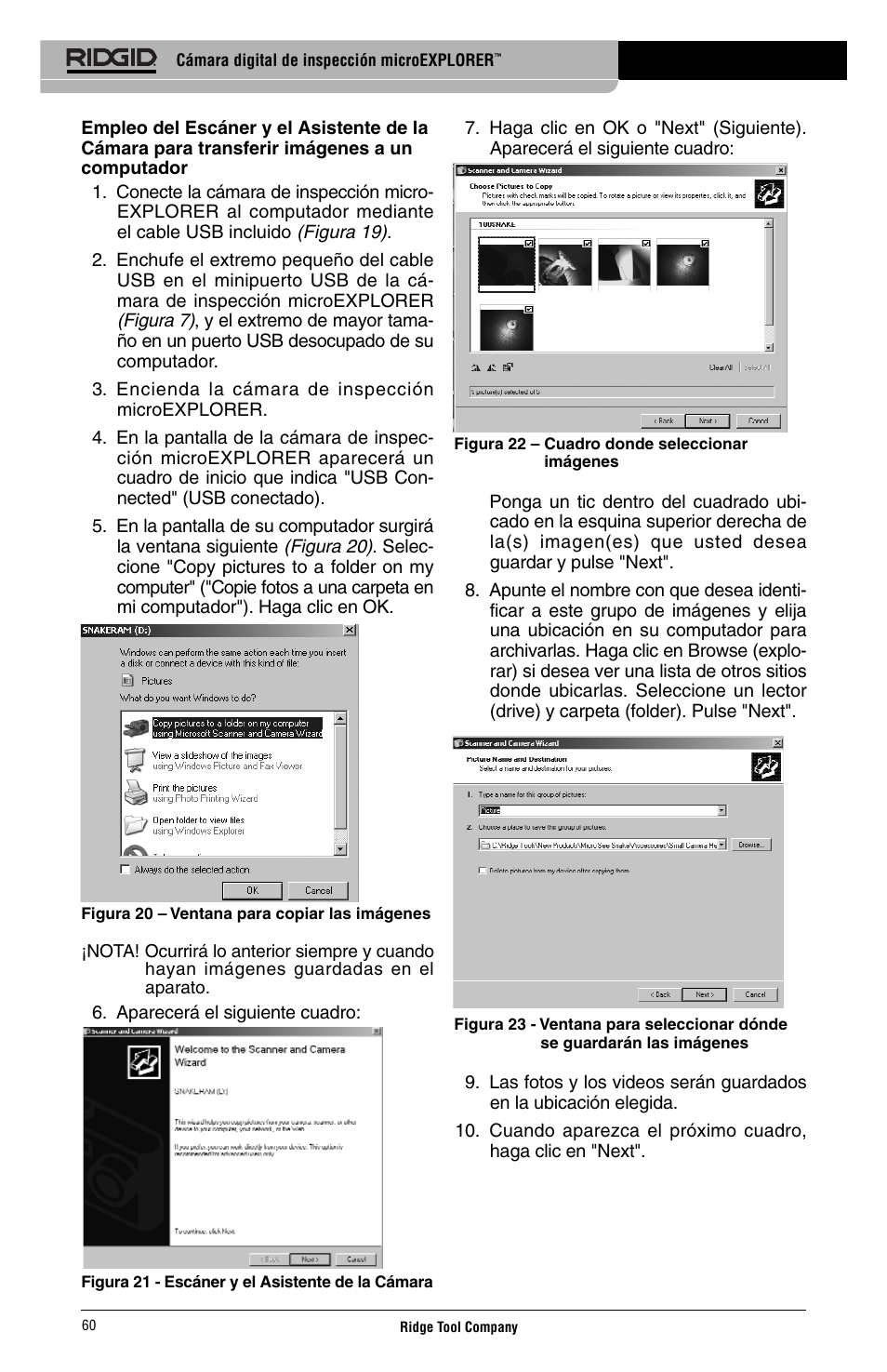 RIDGID Digital Inspection Camera microEXPLORER User Manual | Page 62 / 71