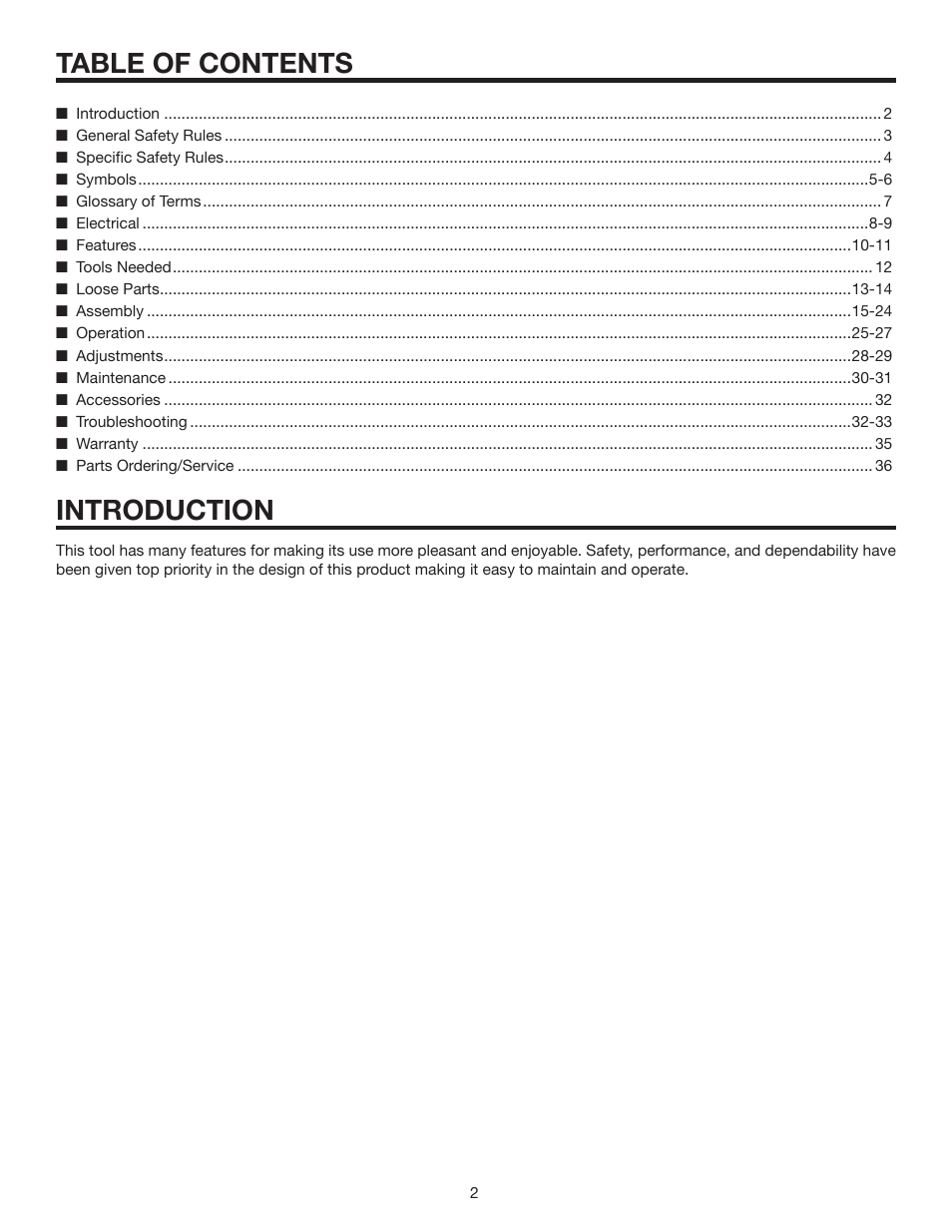 RIDGID BS14002 User Manual | Page 2 / 36