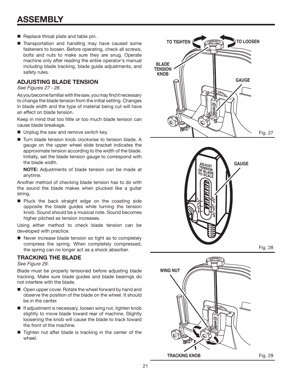 Assembly | RIDGID BS14002 User Manual | Page 21 / 36