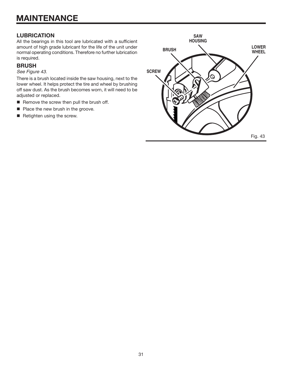 Maintenance | RIDGID BS14002 User Manual | Page 31 / 36