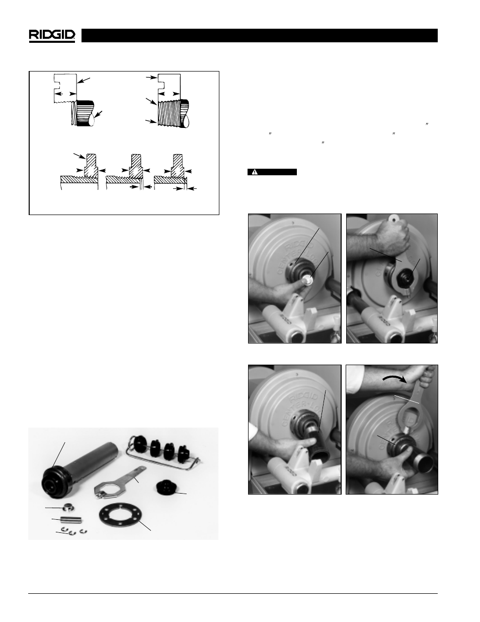 Installation, Nipple threading procedure | RIDGID 1822-I User Manual | Page 16 / 79