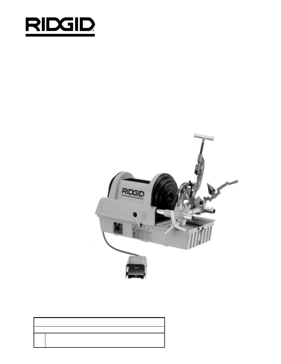 1822-i pipe and bolt threading machine | RIDGID 1822-I User Manual | Page 3 / 79