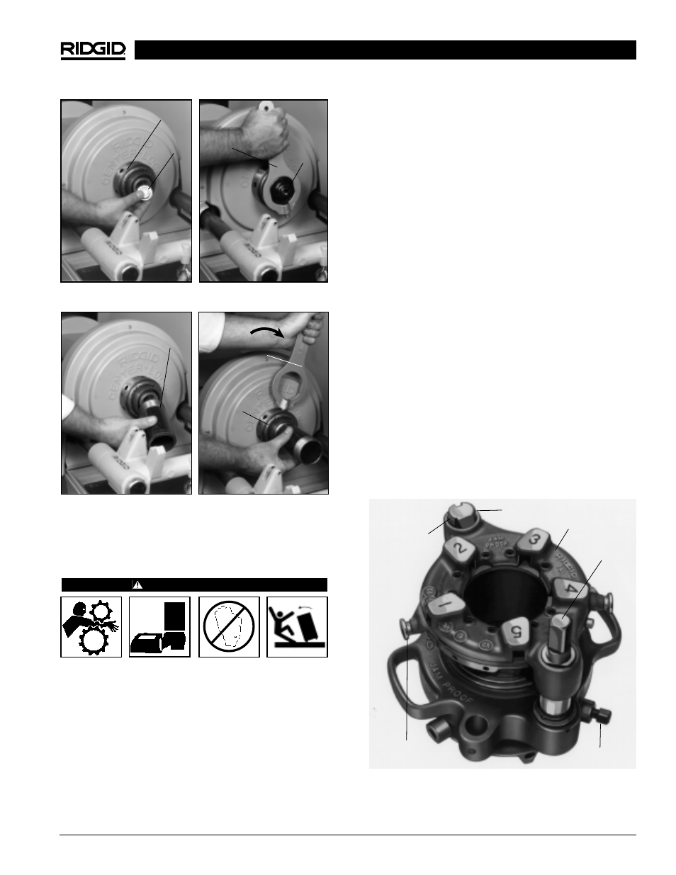 Utilisation des fileteuses démultipliées | RIDGID 1822-I User Manual | Page 43 / 79