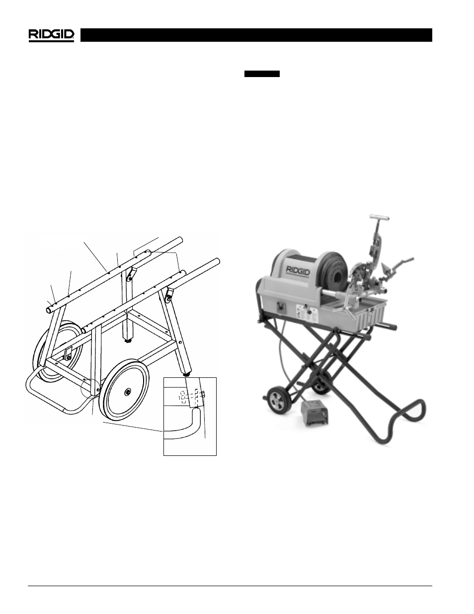 Montaje de la máquina sobre el soporte universal | RIDGID 1822-I User Manual | Page 60 / 79