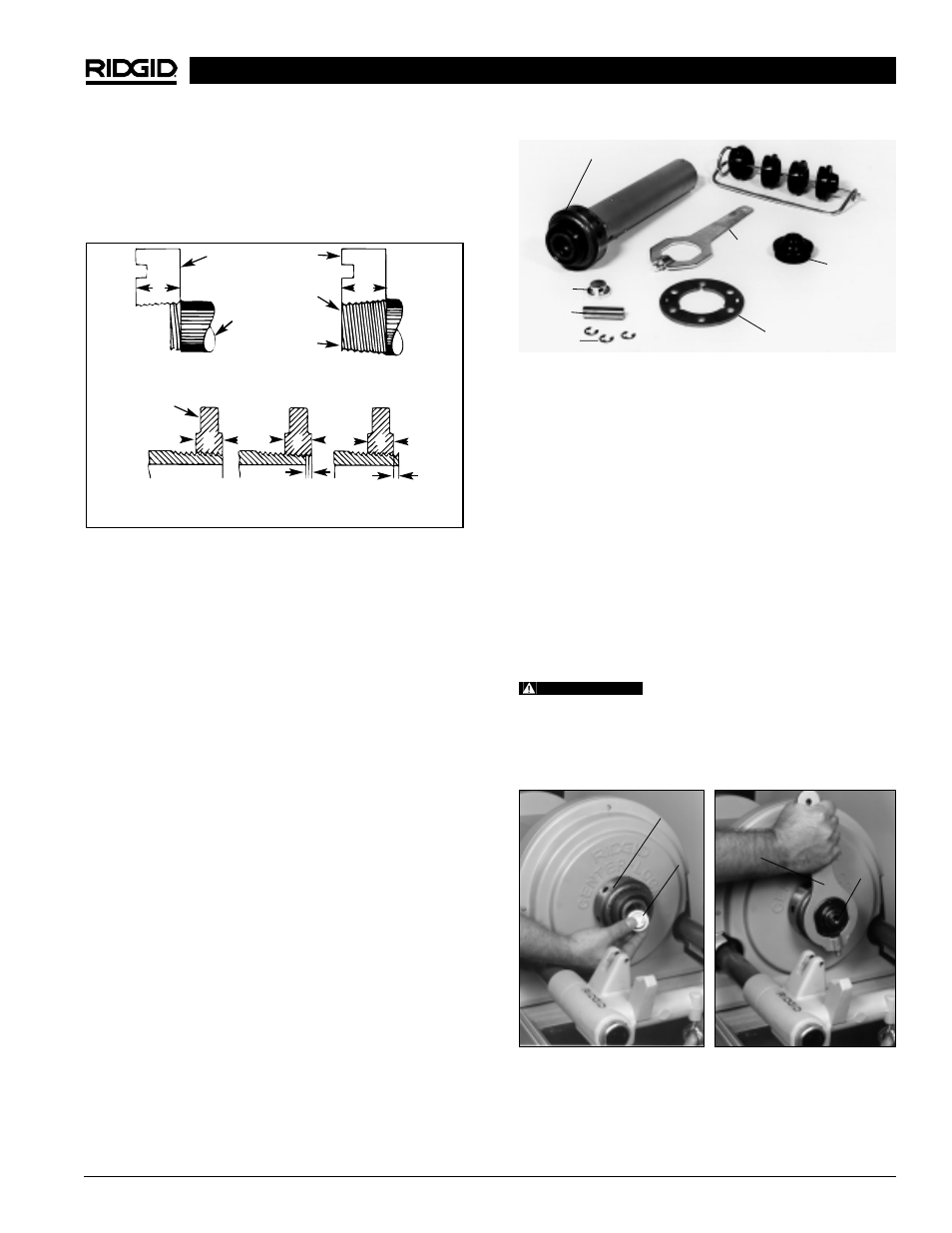 Instalación, Procedimiento para roscar niples | RIDGID 1822-I User Manual | Page 69 / 79