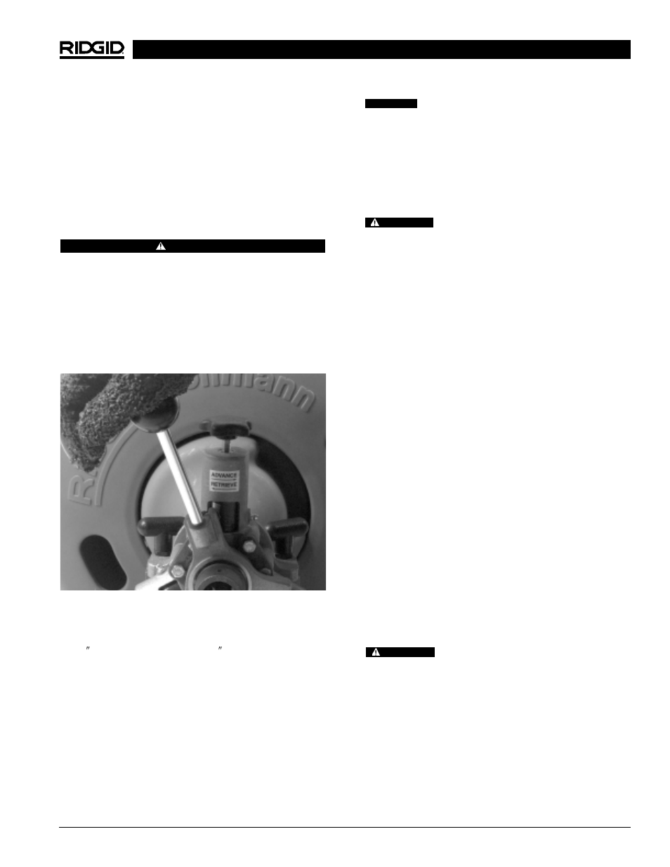 Special procedures | RIDGID K6200 User Manual | Page 11 / 55