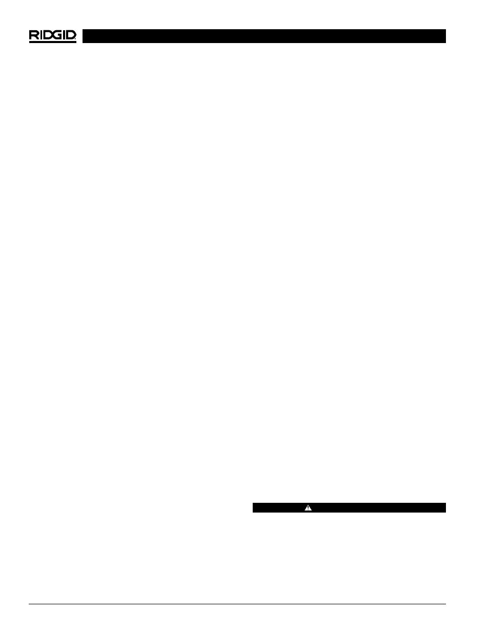 Consignes de sécurité particulières | RIDGID K6200 User Manual | Page 20 / 55
